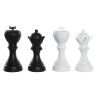 Figura Decorativa DKD Home Decor Blanco Negro Fichas de Ajedrez 12 x 12 x 25,5 cm (4 Unidades)