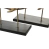 Figura Decorativa DKD Home Decor 32 x 10,5 x 19,5 cm Negro Dorado (2 Unidades)