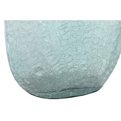 Jarrón DKD Home Decor Azul Aluminio Cristal Concha Mediterráneo 9 x 17 x 43 cm