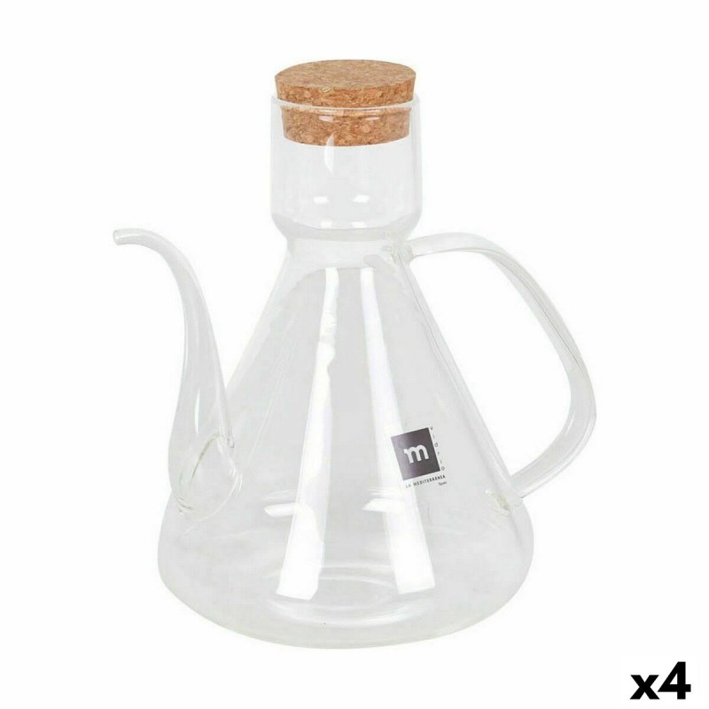 Aceitera La Mediterru00e1nea Bell 1 L Silicona Vidrio de Borosilicato (4 Unidades)