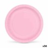 Set de Platos Algon Desechables Cartu00f3n 20 cm Rosa 10 Piezas (36 Unidades)