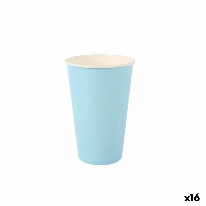 Set de Vasos Algon Desechables Cartu00f3n Azul 7 Piezas 450 ml (16 Unidades)