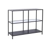 Consola DKD Home Decor Negro Metal Cristal 100 x 35 x 80 cm