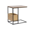 Mesa auxiliar DKD Home Decor 55 x 35 x 55 cm Natural Negro Metal Madera MDF