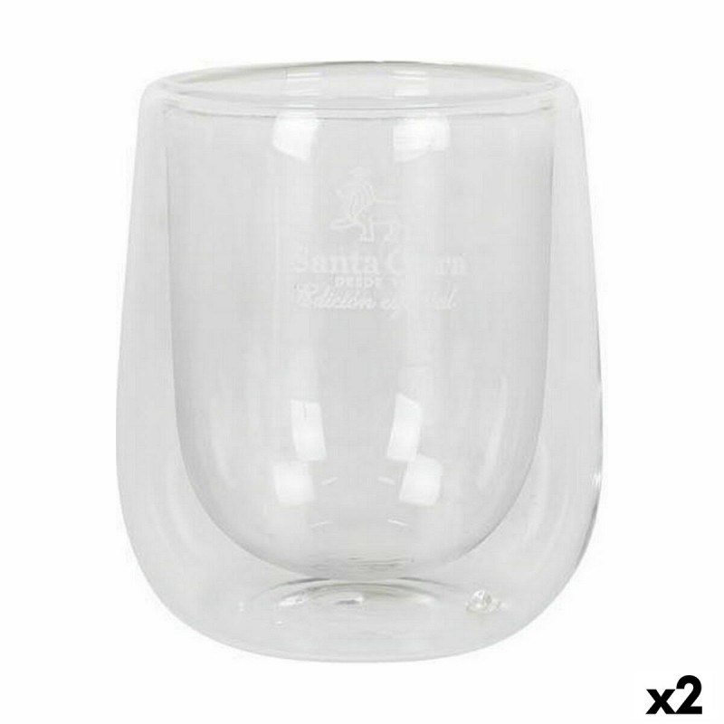 Set de Vasos Santa Clara Tu00e9rmico Vidrio de Borosilicato 2 Piezas (2 Unidades)