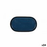 Bandeja de Aperitivos La Mediterru00e1nea Chester Azul Ovalado 13 x 8 x 4 cm (24 Unidades)