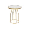 Mesa auxiliar DKD Home Decor Blanco Dorado Metal Pizarra 49 x 49 x 60,5 cm