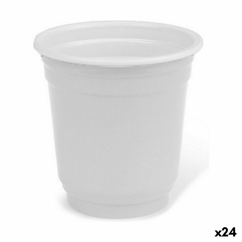 Set de Vasos de Chupito Algon Reutilizable Blanco Plu00e1stico 36 Piezas 50 ml (24 Unidades)