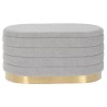 Banqueta DKD Home Decor Dorado Gris claro Metal 80 x 41 x 40 cm