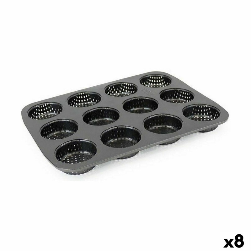 Molde para Tartaletas Quttin Perforado 29 x 22 x 2,2 cm (8 Unidades)