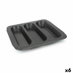 Molde para Baguettes Quttin Perforado 28 x 28 x 2,7 cm (6 Unidades)