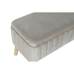 Banqueta DKD Home Decor Gris Burdeos Dorado Abeto 100 x 44 x 47 cm (2 Unidades)