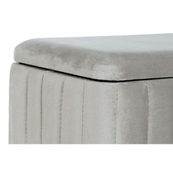 Banqueta DKD Home Decor Gris Burdeos Dorado Abeto 100 x 44 x 47 cm (2 Unidades)