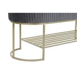 Banqueta DKD Home Decor Gris Dorado Metal 120 x 40 x 45 cm