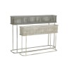 Set de Maceteros DKD Home Decor 100 x 22 x 70 cm Gris Metal Blanco Vintage