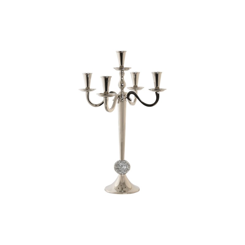 Candelabro DKD Home Decor Plateado Acrílico Aluminio Cromado 30 x 30 x 47 cm