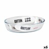 Fuente de Cocina Quttin 700 ml Vidrio Ovalado (6 Unidades)