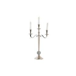 Candelabro DKD Home Decor 30 x 12 x 46 cm Plateado Aluminio Cromado