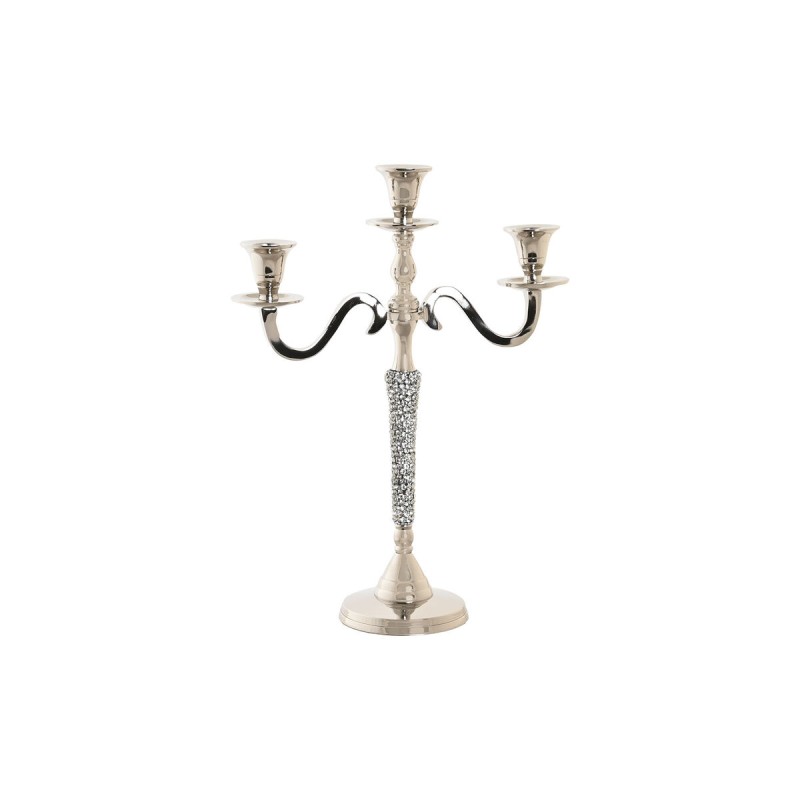 Candelabro DKD Home Decor 26 x 10 x 35 cm Plateado Aluminio