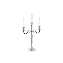 Candelabro DKD Home Decor 26 x 10 x 35 cm Plateado Aluminio