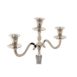 Candelabro DKD Home Decor 26 x 10 x 35 cm Plateado Aluminio