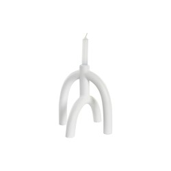 Candelabro DKD Home Decor Scandi 21,5 x 21,5 x 23 cm Blanco Resina