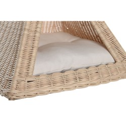 Cama para mascota DKD Home Decor Natural Ratán 45 x 45 x 45 cm