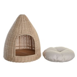 Cama para mascota DKD Home Decor 45 x 45 x 57 cm Natural Ratán