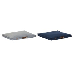 Cama para mascota DKD Home Decor 88 x 68 x 10 cm Azul marino Gris claro 2 Unidades