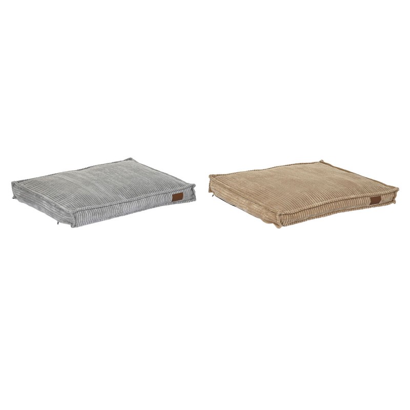 Cama para mascota DKD Home Decor 70 x 57 x 10 cm Gris Camel 2 Unidades