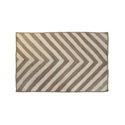 Alfombra DKD Home Decor Scandi Blanco Marrón claro Jute (120 x 180 x 1 cm)