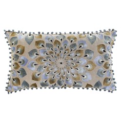 Cojín DKD Home Decor Azul Beige 36 x 15 x 60 cm