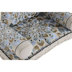 Sillón de jardín DKD Home Decor Azul Beige 90 x 55 x 18 cm