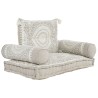 Sillón DKD Home Decor Blanco Beige 90 x 56 x 15 cm