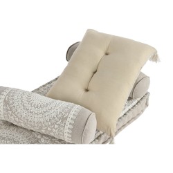 Sillón DKD Home Decor Blanco Beige 90 x 56 x 15 cm