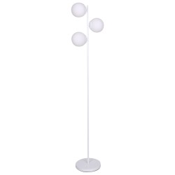 Lámpara de Pie DKD Home Decor 35 x 25 x 167 cm Cristal Metal Blanco 220 V 50 W