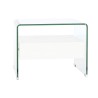 Mesita de Noche DKD Home Decor Blanco Transparente Cristal Madera MDF 50 x 40 x 45,5 cm