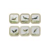 Cuadro DKD Home Decor Pájaros Cottage 30 x 2 x 30 cm (6 Unidades)