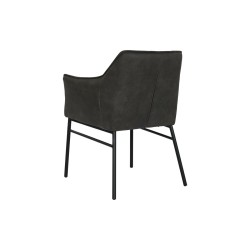 Silla DKD Home Decor Negro Marrón oscuro Gris oscuro 60 x 60 x 84 cm