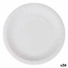 Set de Platos Algon Desechables Cartu00f3n Blanco 25 Piezas 20 cm (36 Unidades)