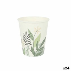 Set de Vasos Algon Desechables Cartu00f3n Floral 10 Piezas 250 ml (24 Unidades)