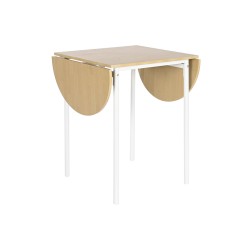 Conjunto de Mesa con 4 Sillas DKD Home Decor Blanco Natural Metal Madera MDF 121 x 55 x 78 cm