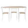 Conjunto de Mesa con 4 Sillas DKD Home Decor Blanco Natural Metal Madera MDF 121 x 55 x 78 cm