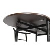 Conjunto de Mesa con 4 Sillas DKD Home Decor Marrón Negro Metal Madera MDF 121 x 55 x 78 cm