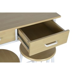 Conjunto de Mesa con 2 Sillas DKD Home Decor Metal Madera MDF 80 x 50 x 84 cm