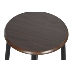 Conjunto de Mesa con 2 Sillas DKD Home Decor Marrón Negro Metal Madera MDF 80 x 50 x 84 cm