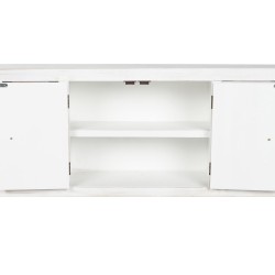 Mueble de TV DKD Home Decor Blanco Natural Abeto Madera MDF 130 x 24 x 51 cm