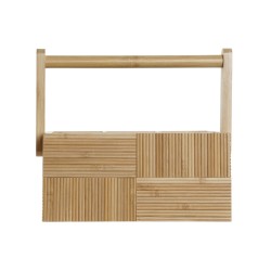 Organizador para Cubiertos DKD Home Decor Natural Bambú 27 x 16,5 x 11,5 cm