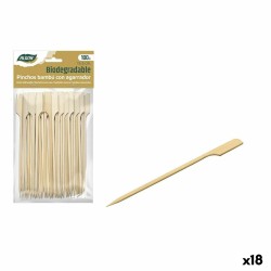 Set de Pinchos para Barbacoa Algon Bambu00fa 100 Piezas 13,5 cm (18 Unidades)