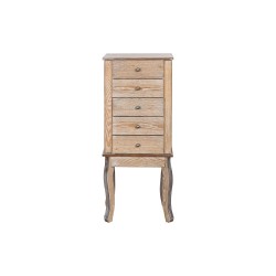 Joyero de Pie Home ESPRIT Natural Espejo Madera MDF 37 x 28 x 91,5 cm